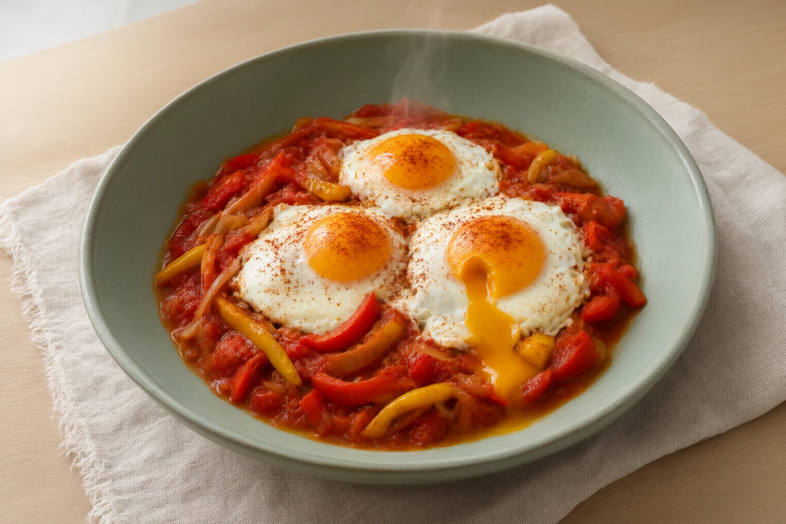 Lecsó with Eggs (Lecsós Tojás)