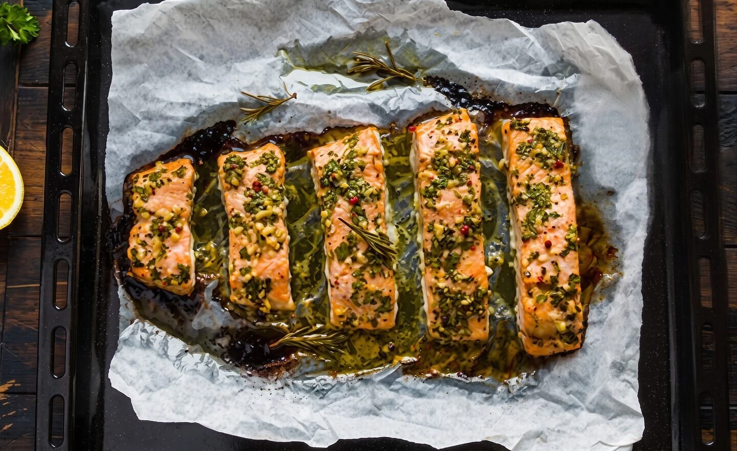 Baked Salmon with Herbs and Lemon